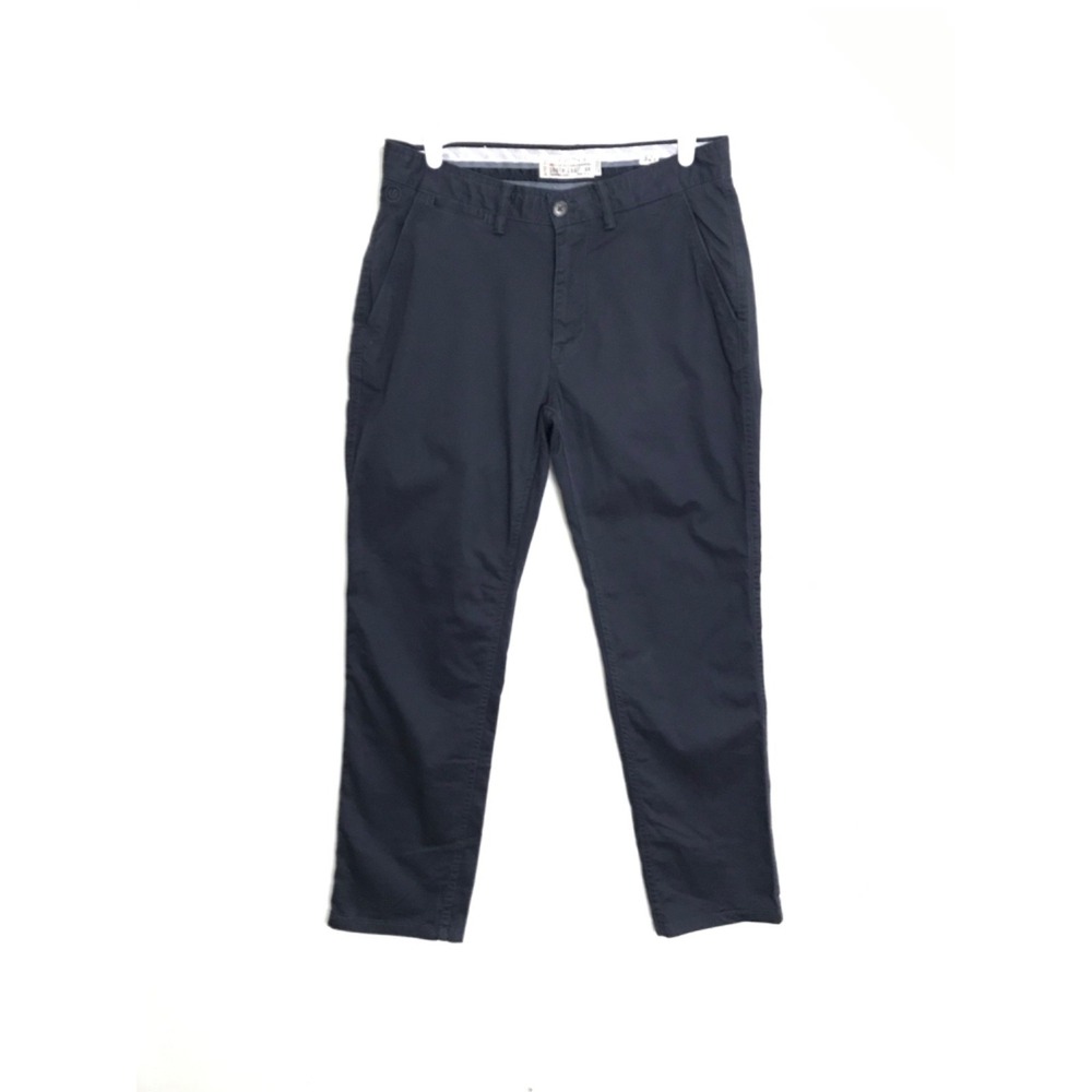 Fat Face Trouser Pants Mens Size 32S Navy Blue Straight Leg Casual Preppy Chino